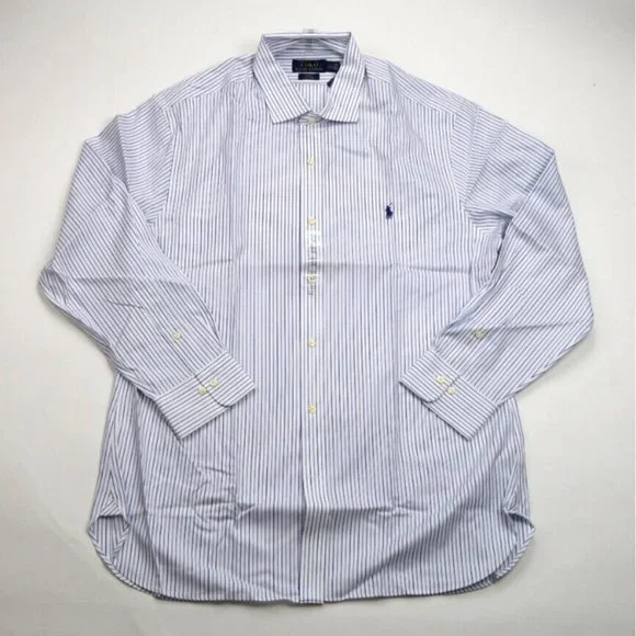 Polo Ralph Lauren | Shirts | Polo Ralph Lauren Blue White Navy Striped Slim  Fit Easy Care Shirt | Poshmark